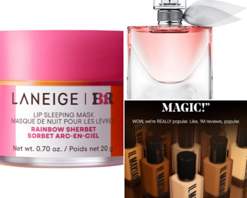 My favourite Beauty & Make Up products - face, lips, eyes cover photo collage