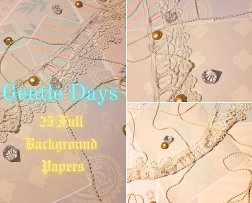 Craftymess - Gentle Days Background Papers cover photo collage