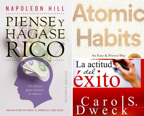 Books for personal growth... Be in love with your success, be in love with being the best version of you. cover photo collage