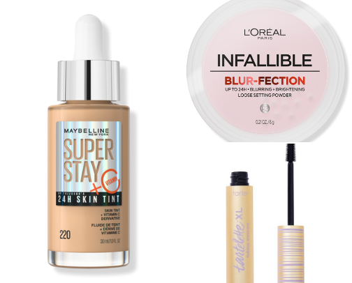 My Go-To Glowy Makeup Routine for Dry & Textured Skin! cover photo collage