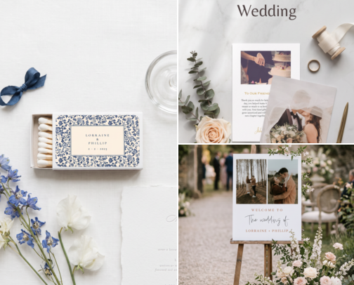 Personalised Wedding Details cover photo collage