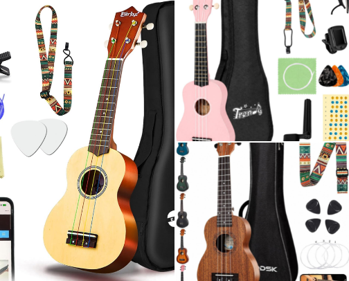 Best Ukulele on Amazon: Cheap Ukulele for Beginners and Kids cover photo collage