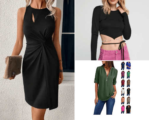 Chic Threads: Women's Fashion Finds cover photo collage