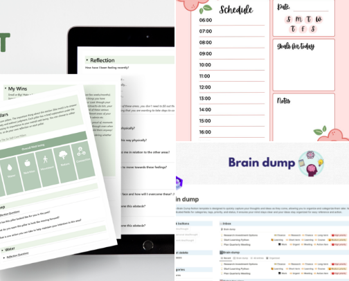Organize Your Life in 7 Days (Notion Template) cover photo collage