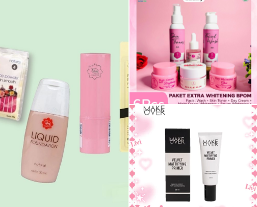Make up and skincare low budget cover photo collage