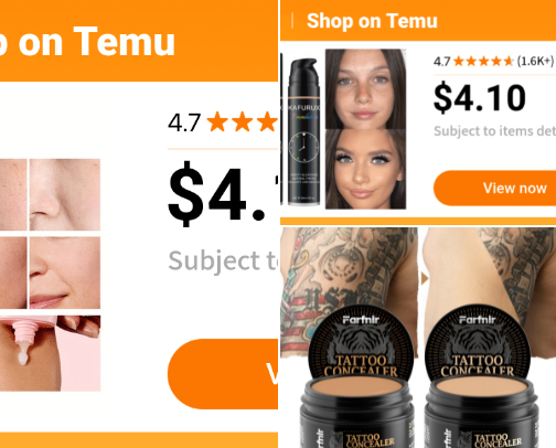 Temu makeup for those on a budget cover photo collage