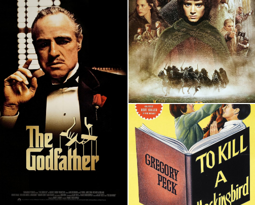 The Art of the Adaptation: From Page to Screen. cover photo collage