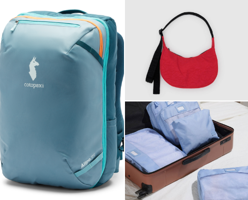 My go to travel bags cover photo collage