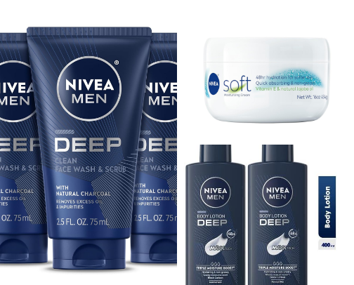 Men's Skincare and Bodycare Essentials cover photo collage