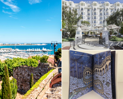 Hotel stays for an easygoing getaway, A Taste of the Riviera, From Film Memories to Sea Views Cannes, France cover photo collage