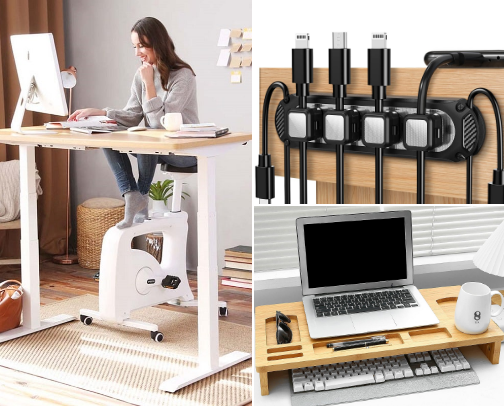 Desk Set Up & Accessories cover photo collage