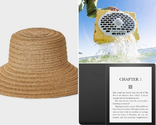 Beach day must haves ☀️🌊👙 cover photo collage