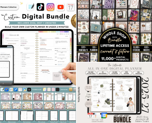Best Digital Planners & Organizational Tools (Downloadable Favorites) cover photo collage