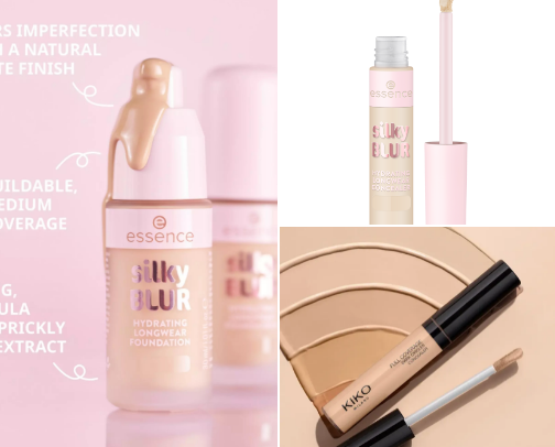 Makeup products cover photo collage
