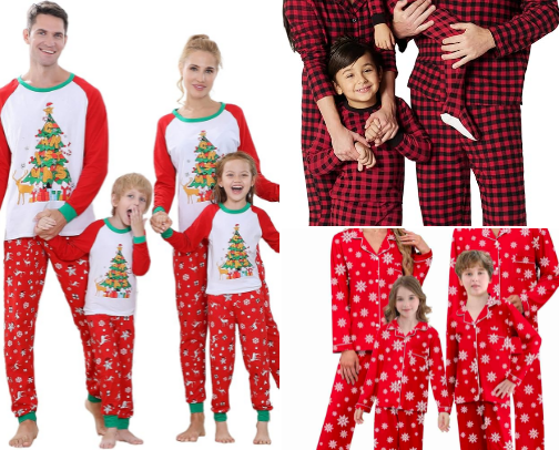 Matching Pijamas with my family cover photo collage