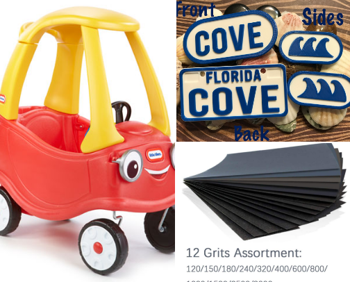 diy little tikes VW van cover photo collage