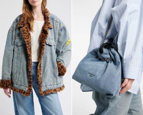 Denim Chic: Stylish Shoes, Bags & Artistic Accents cover photo collage