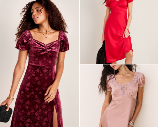 Soft Romantic Valentines Date Outfit Ideas cover photo collage