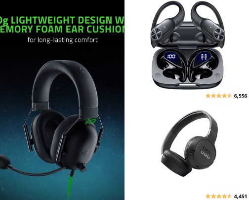 Gaming Headset cover photo collage