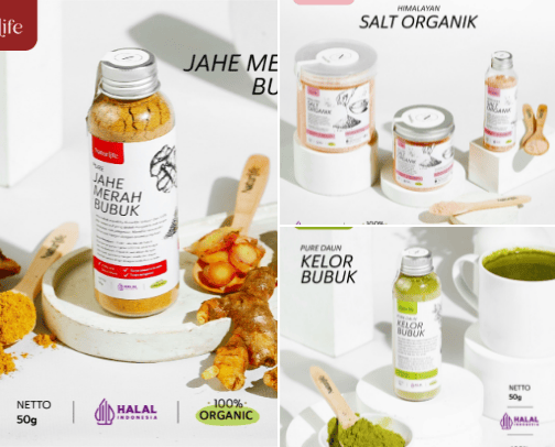 Indonesian spices cover photo collage