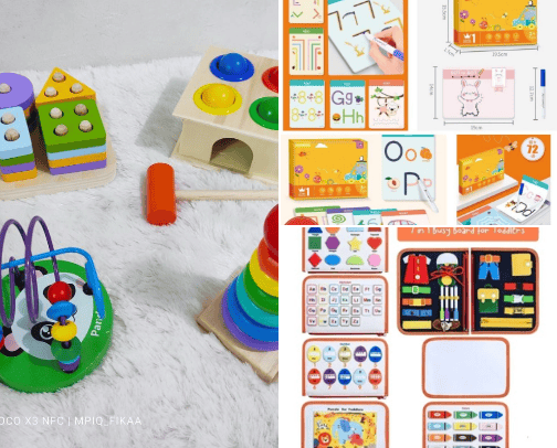 Toddler Toys With Motor And Sensory Features cover photo collage