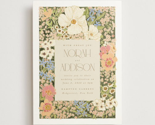 Wedding invitations cover photo collage
