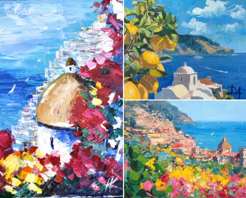 Paintings, small masterpieces make your life to blossom cover photo collage