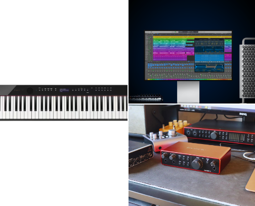 Music/instruments/setup cover photo collage