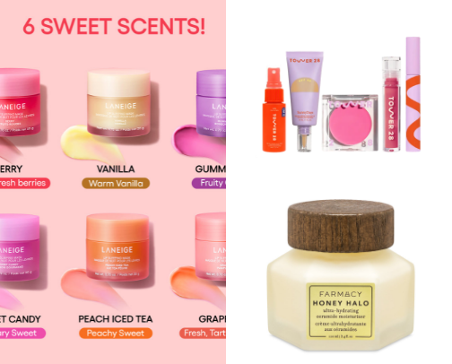 Beauty recs for dry skin cover photo collage