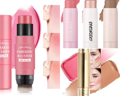 Top 10 Cream Blush Sticks cover photo collage