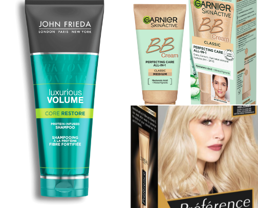 Scandi glow inspired style,  hair, skin care and healthy eating cover photo collage