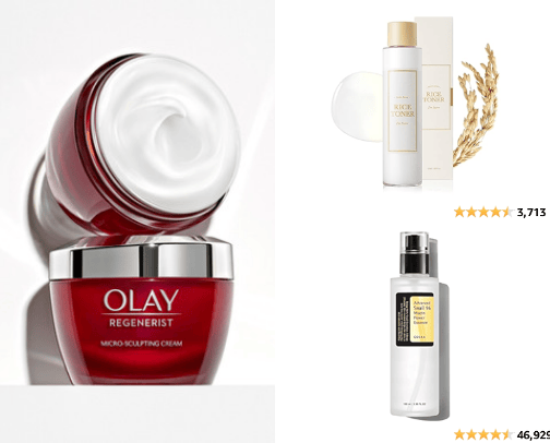 My favorite skincare items cover photo collage