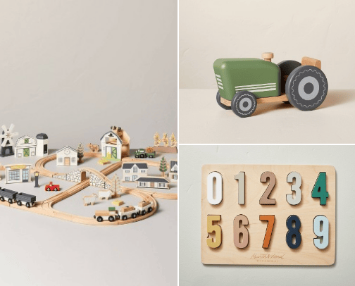 Magnolia wooden toys cover photo collage