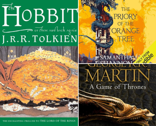 Best Dragon Fantasy Books for Adults cover photo collage