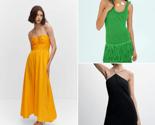 Mango dresses💛 cover photo collage