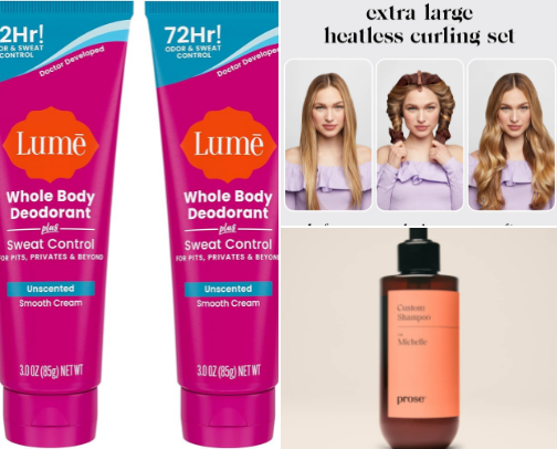 Beauty products cover photo collage