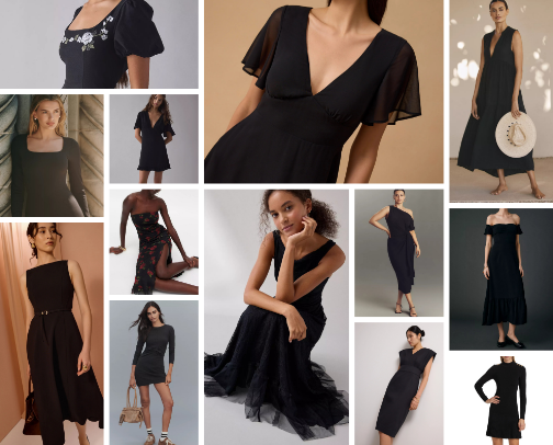 This under-$100 black dress may cause spontaneous compliments. 😏🖤 #BudgetBeauty #LittleBlackDress cover photo collage