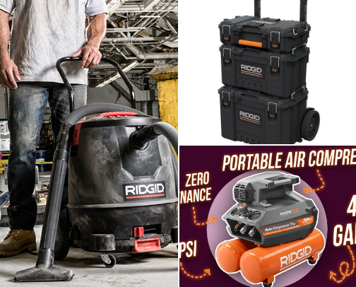 Ridgid Tools cover photo collage