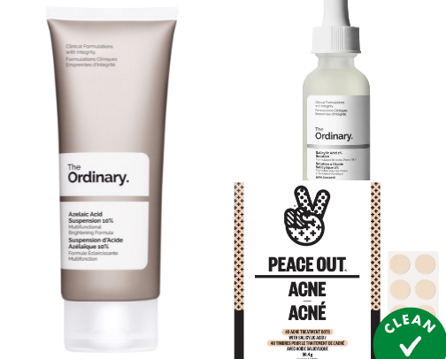Skincare for breakouts/acne cover photo collage