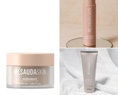 Mesauda skincare cover photo collage