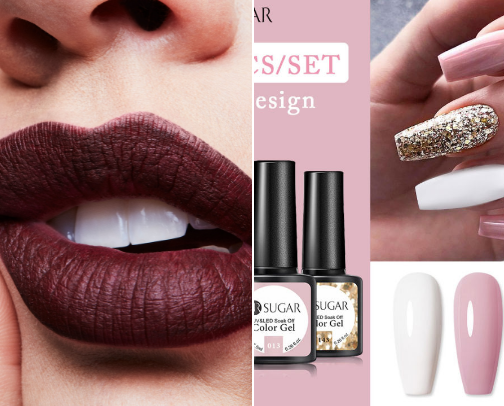 Beauty products cover photo collage