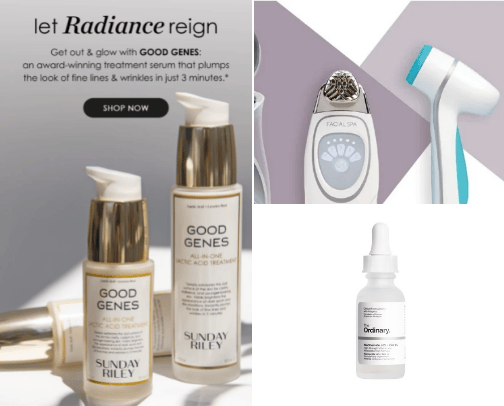 Skin care favorites cover photo collage