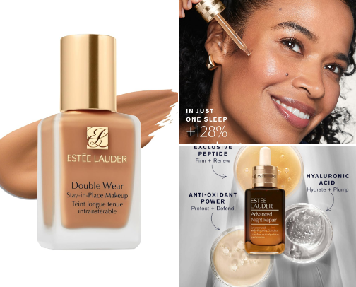 Estée Lauder cover photo collage