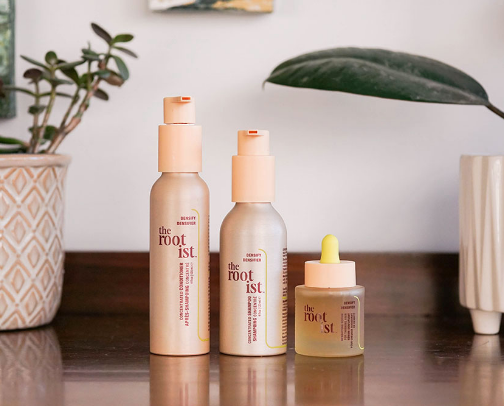 My favorite hair products, focusing on thickening hair cover photo collage