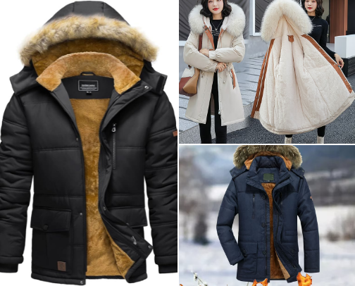 Winter coat cover photo collage