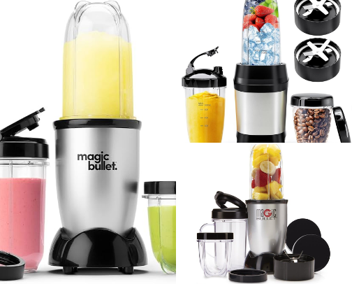 Magic Bullet Blender, Small, Silver, 11 Piece Set cover photo collage
