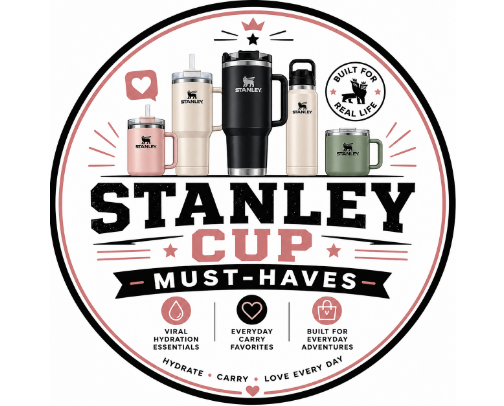 Stanley Cup Must-Haves Viral Hydration Essentials & Everyday Carry Favorites #ad cover photo collage