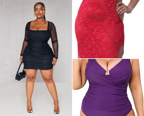 Plus size clothing cover photo collage