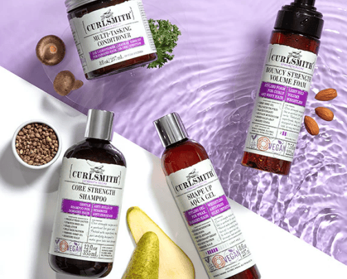 Curly hair products cover photo collage