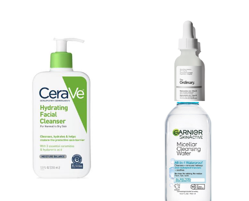 Skin care routine cover photo collage